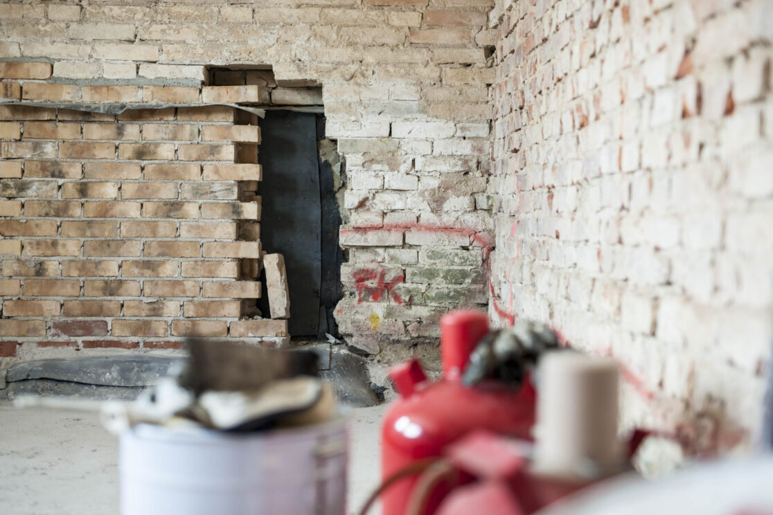 Baustelle Fassade Gutshaus Zülow